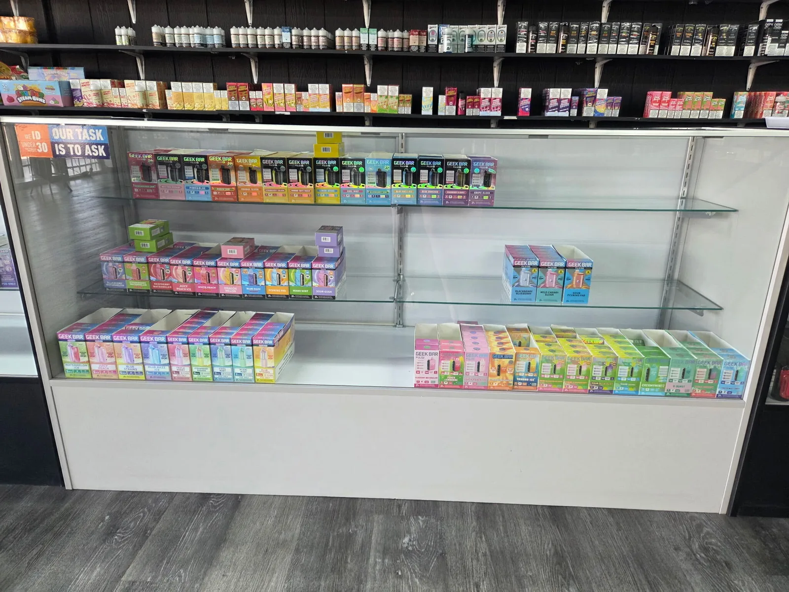 A full case of Geek Bar flavors
